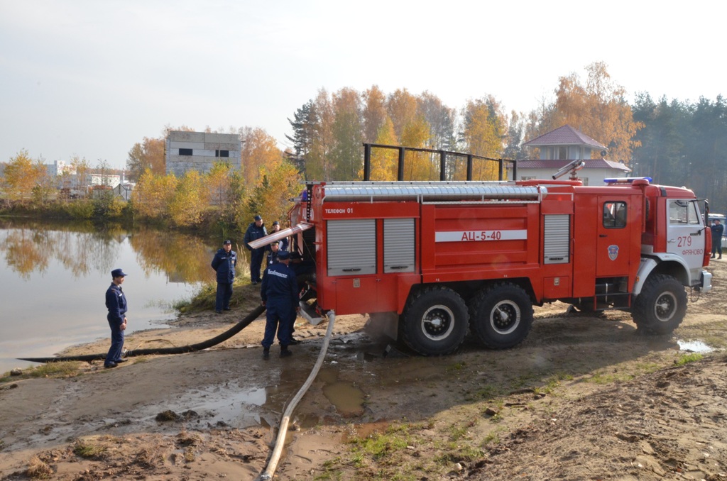 пожарный камаз 65224 забор воды